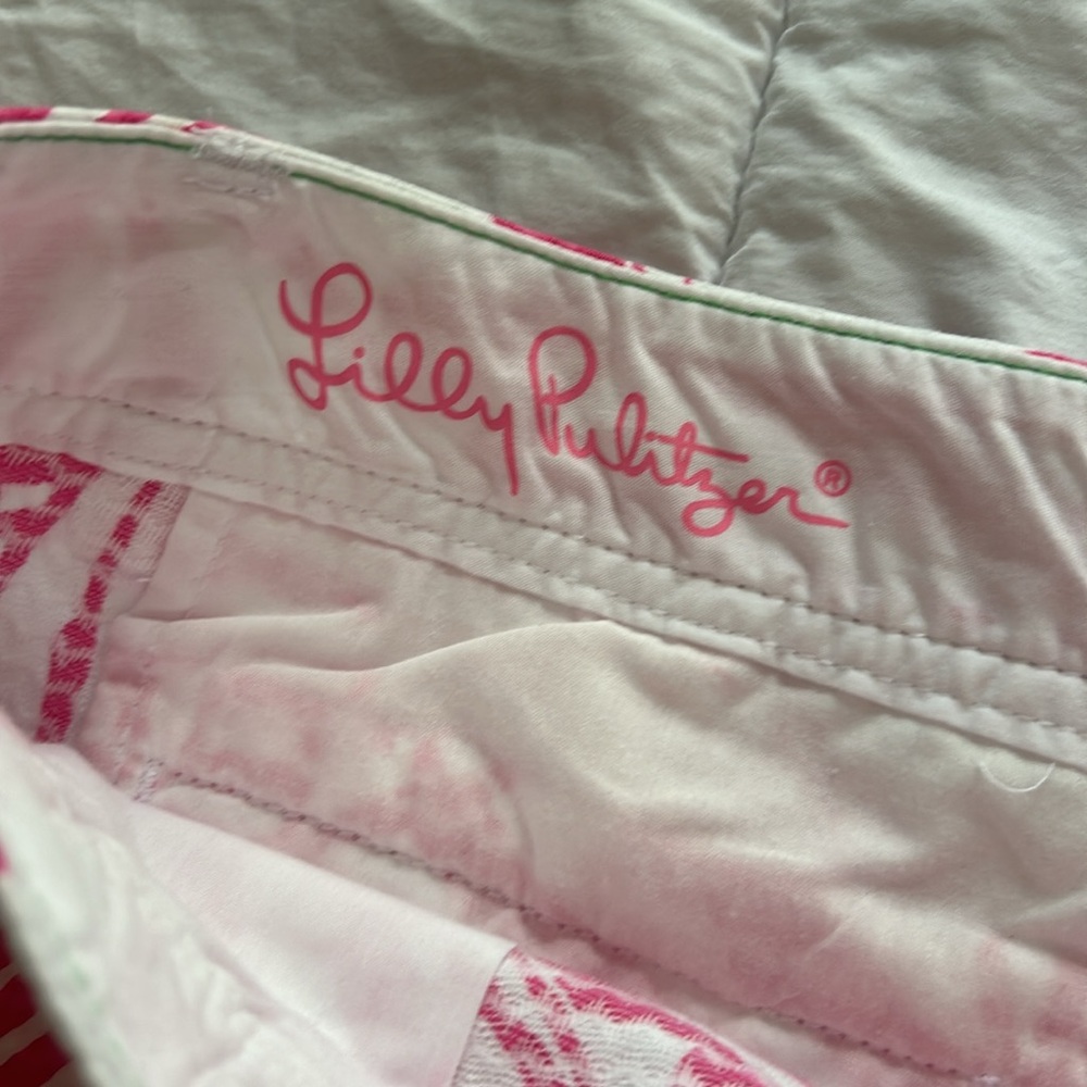 Lilly Pulitzer The Walsh Short Pink White Yacht Sea Size 2 - Picture 3 of 5
